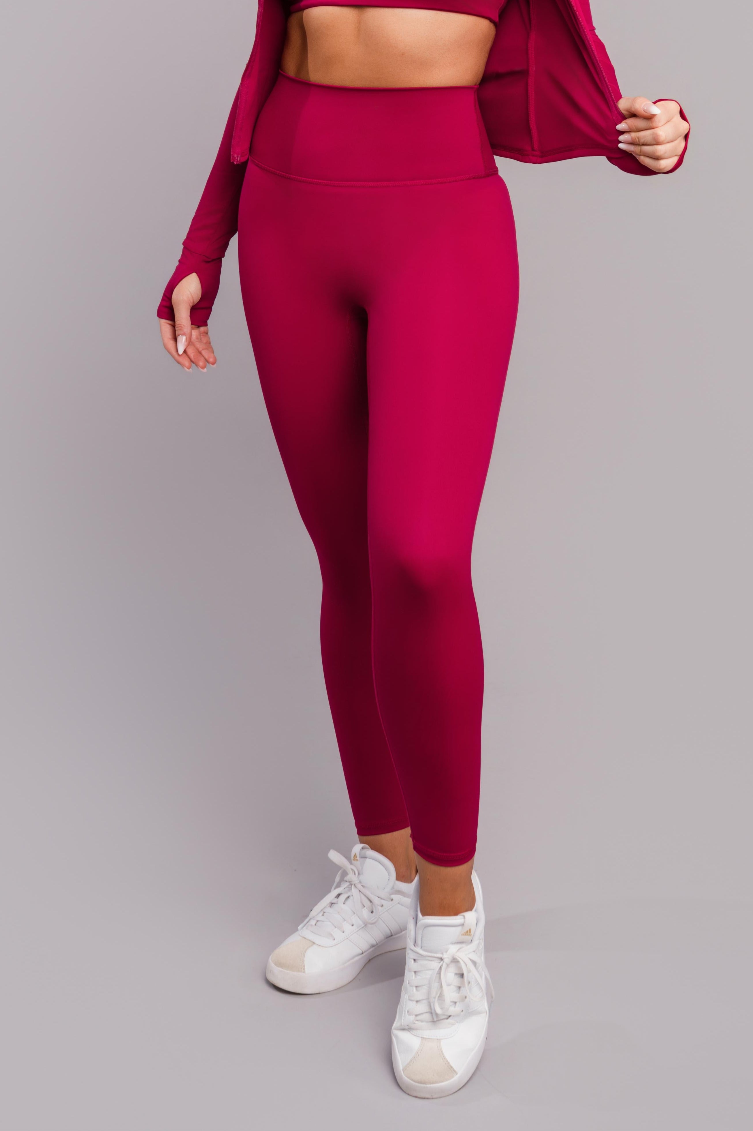 Essentials Leggings - Raspberry Red